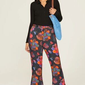 FARM Rio Vibrant Floral Boot Cut Pants